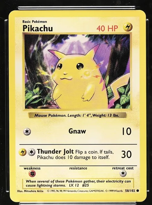 Pikachu Pokémon card front