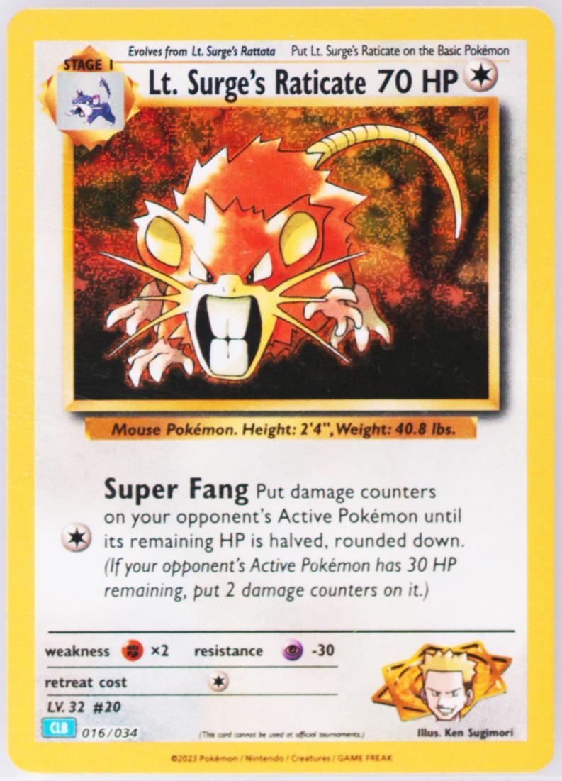 Lt. Surge's Raticate