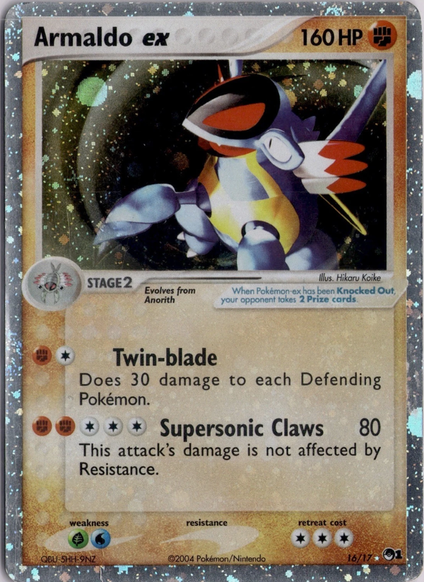Armaldo ex Pokémon card front