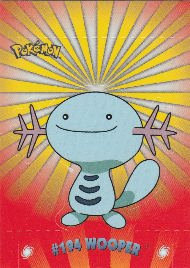 Wooper #P3 pop-up – 2001 Topps Pokemon Johto Series 1 Pokémon card