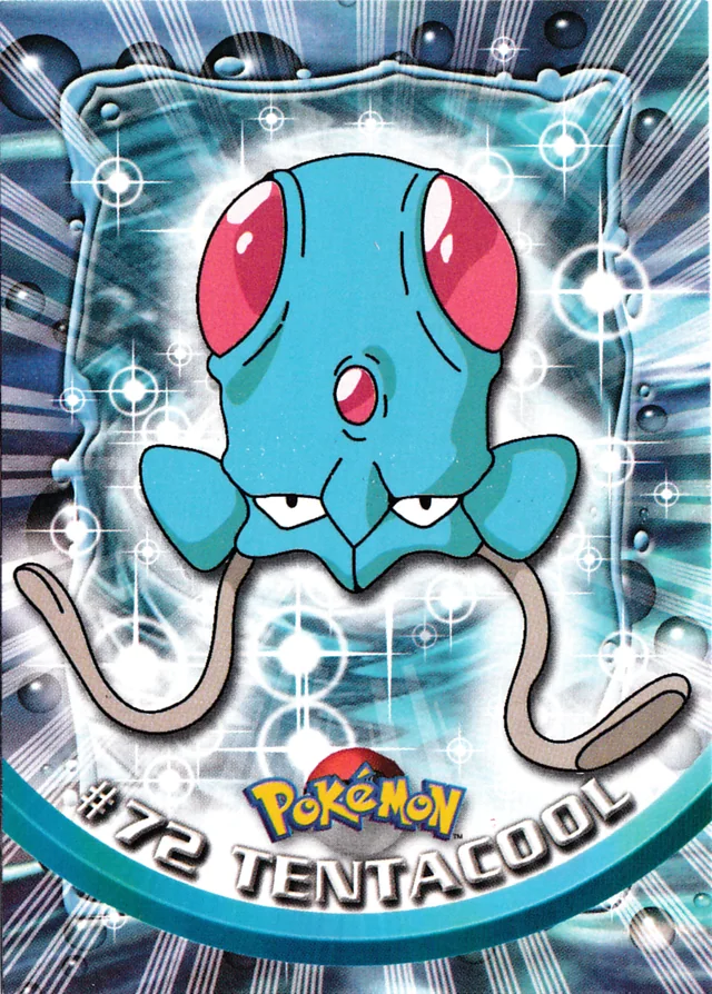 Tentacool #72 1st Print - Blue Logo – 1999 Topps Pokemon TV Animation Series 1 Pokémon card