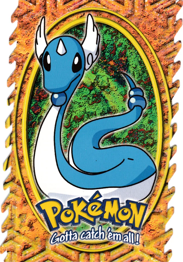 Dragonair #D11 die-cut · 1st Print - Blue Logo – 1999 Topps Pokemon The First Movie Pokémon card
