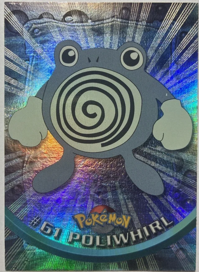 Poliwhirl #61 2nd Print - Black Logo · Sunrays Rainbow Foil – 1999 Topps Pokemon TV Animation Series 1 Pokémon card