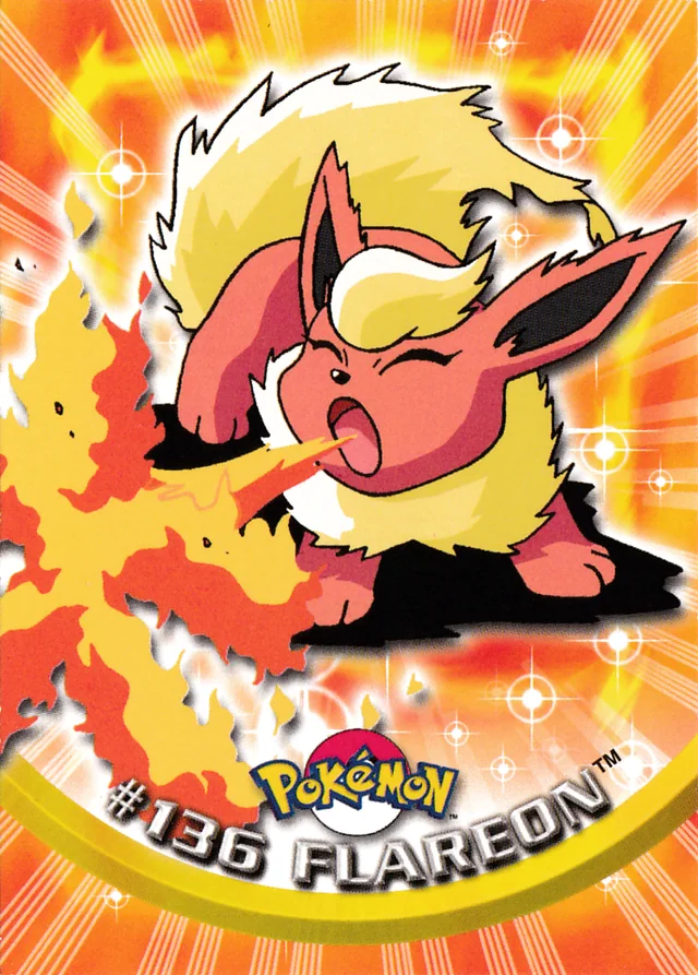 Flareon #136 2000 Topps Pokemon TV Animation Series 3 Pokémon card