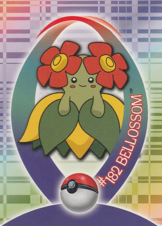 Bellossom #S27 sticker – 2001 Topps Pokemon Johto Series 1 Pokémon card