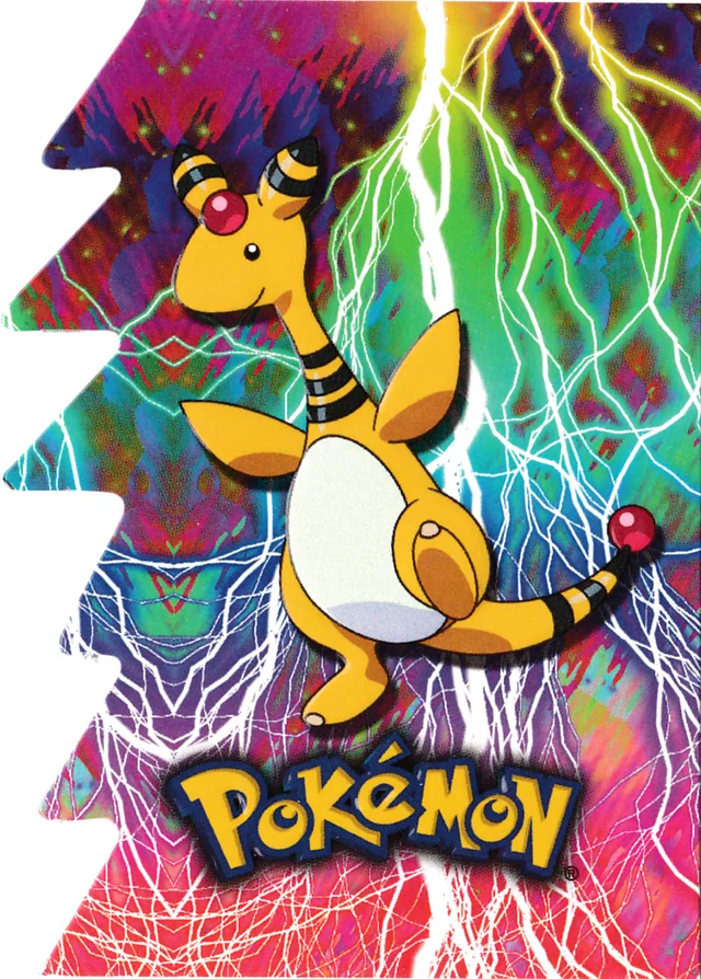 Ampharos #D12 die-cut – 2001 Topps Pokemon Johto Series 1 Pokémon card