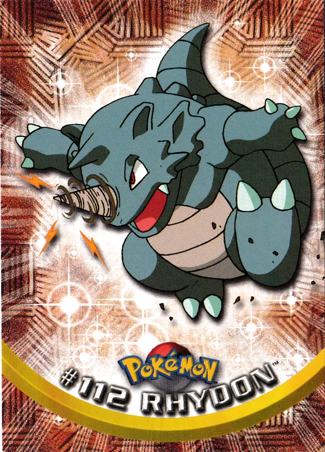 Rhydon #112 – 2000 Topps Pokemon TV Animation Series 2 Pokémon card