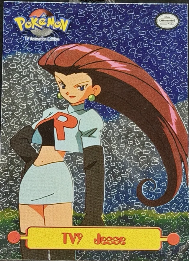 Jesse * #TV9 3rd Print - Black Logo · Dots and Rectangles Silver Foil – 1999 Topps Pokemon TV Animation Series 1 Pokémon card