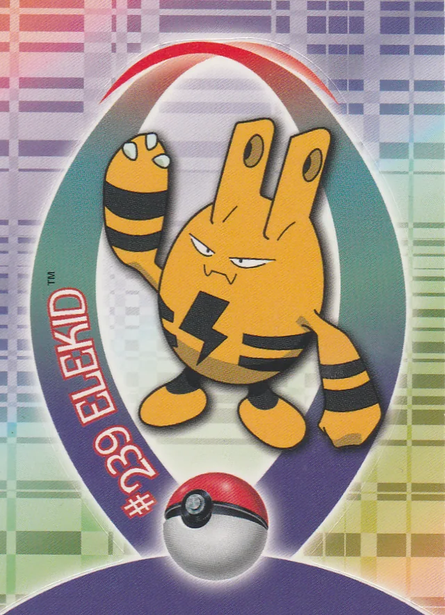 Elekid #S59 sticker – 2001 Topps Pokemon Johto Series 1 Pokémon card