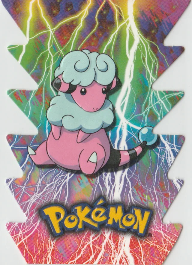 Flaaffy #D11 die-cut – 2001 Topps Pokemon Johto Series 1 Pokémon card