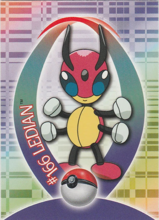 Ledian #S15 sticker – 2001 Topps Pokemon Johto Series 1 Pokémon card