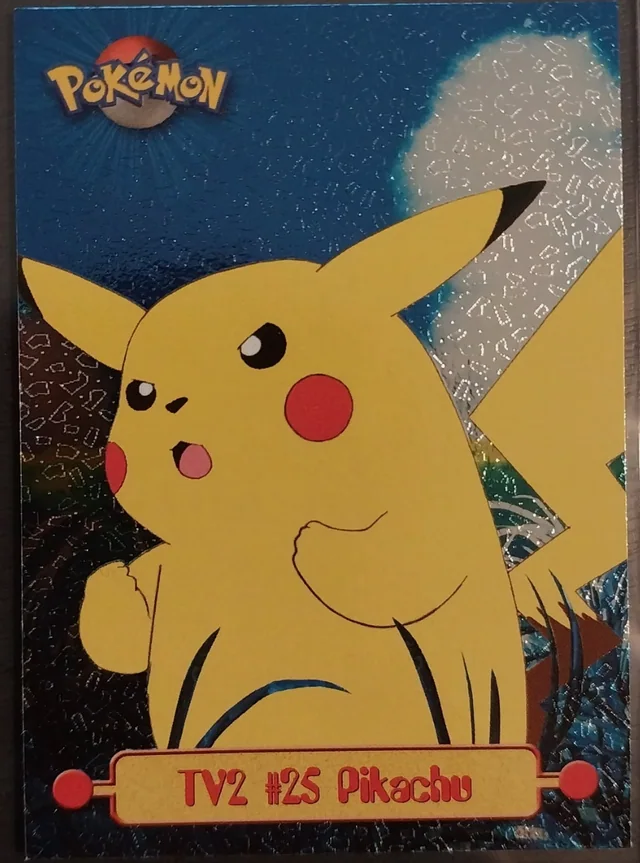 Pikachu #TV2 1999 Topps Pokemon TV Animation Series 1 Pokémon card