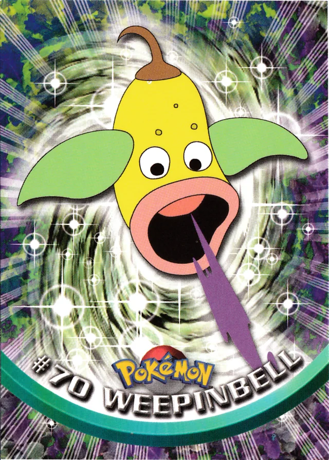 Weepinbell #70 1st Print - Blue Logo – 1999 Topps Pokemon TV Animation Series 1 Pokémon card