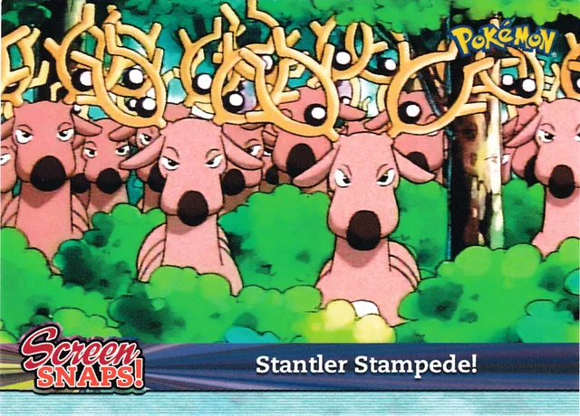 Stantler Stampede! #SNAP18 – 2001 Topps Pokemon Johto Series 1 Pokémon card