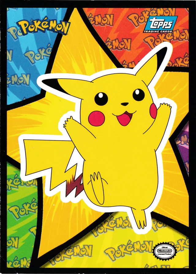 Pikachu #S5 1999 Topps Pokemon The First Movie Pokémon card