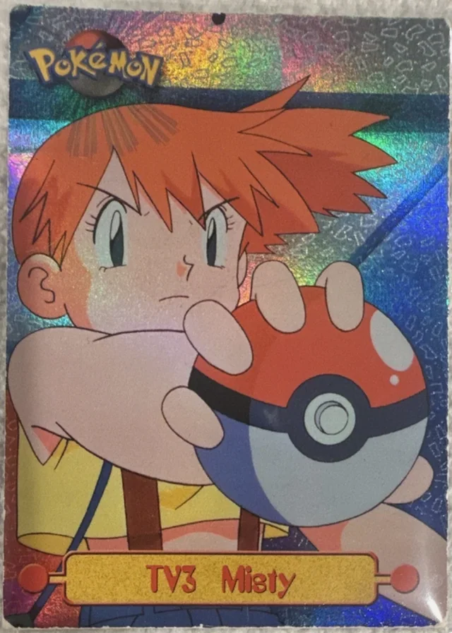 Misty #TV3 4th Print - Black Logo · Dents Rainbow Foil – 1999 Topps Pokemon TV Animation Series 1 Pokémon card