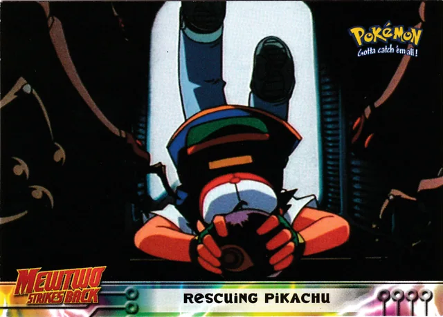 Rescuing Pikachu #30 1999 Topps Pokemon The First Movie Pokémon card