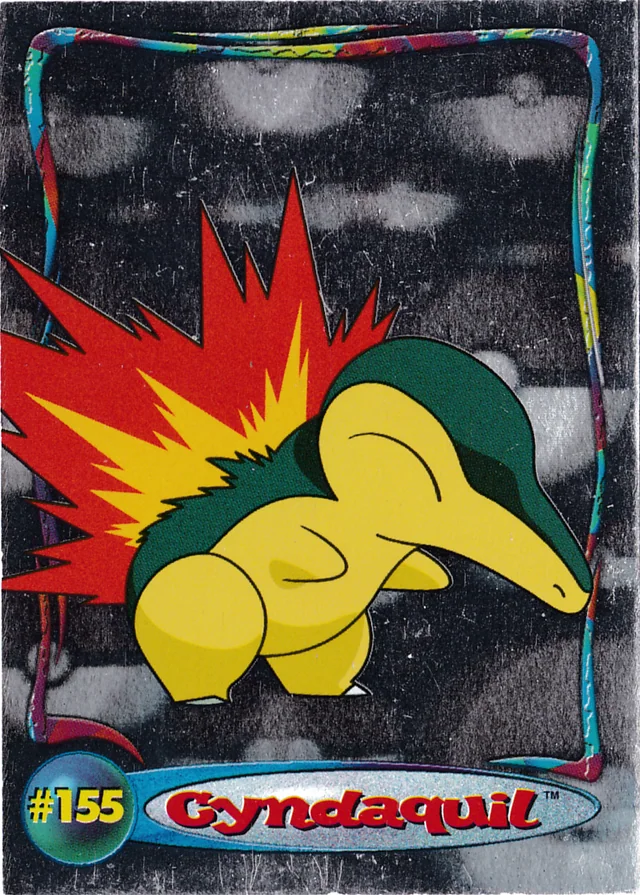 Cyndaquil #H2 hologram – 2001 Topps Pokemon Johto Series 1 Pokémon card