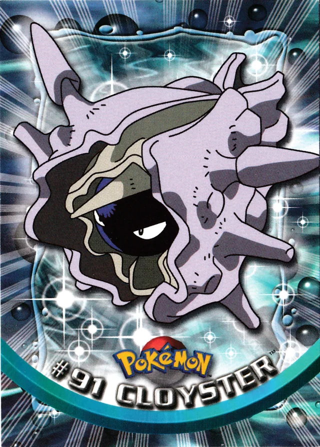 Cloyster #91 Non-Holo – 2000 Topps Pokemon TV Animation Series 2 Pokémon card