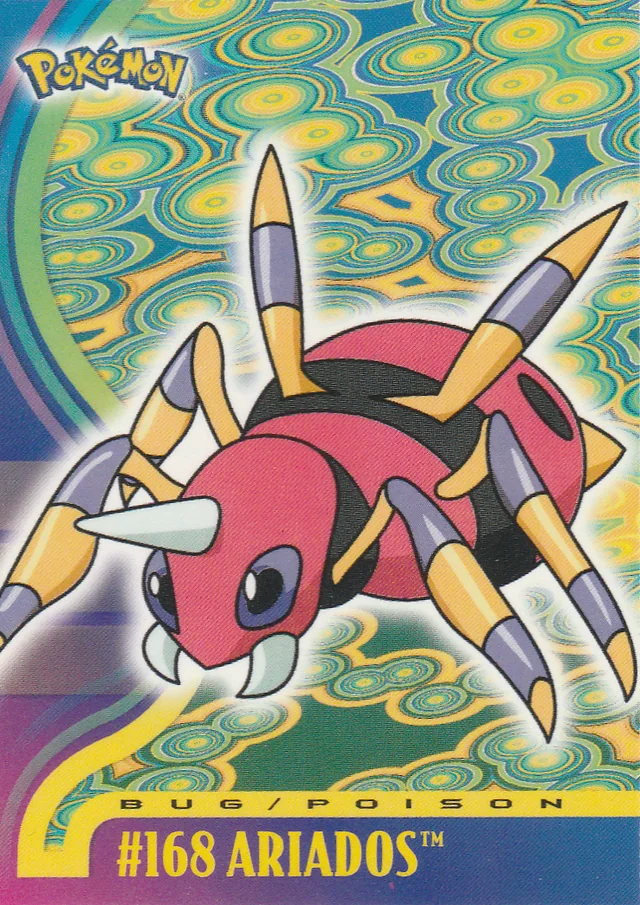 Ariados #17 – 2001 Topps Pokemon Johto Series 1 Pokémon card