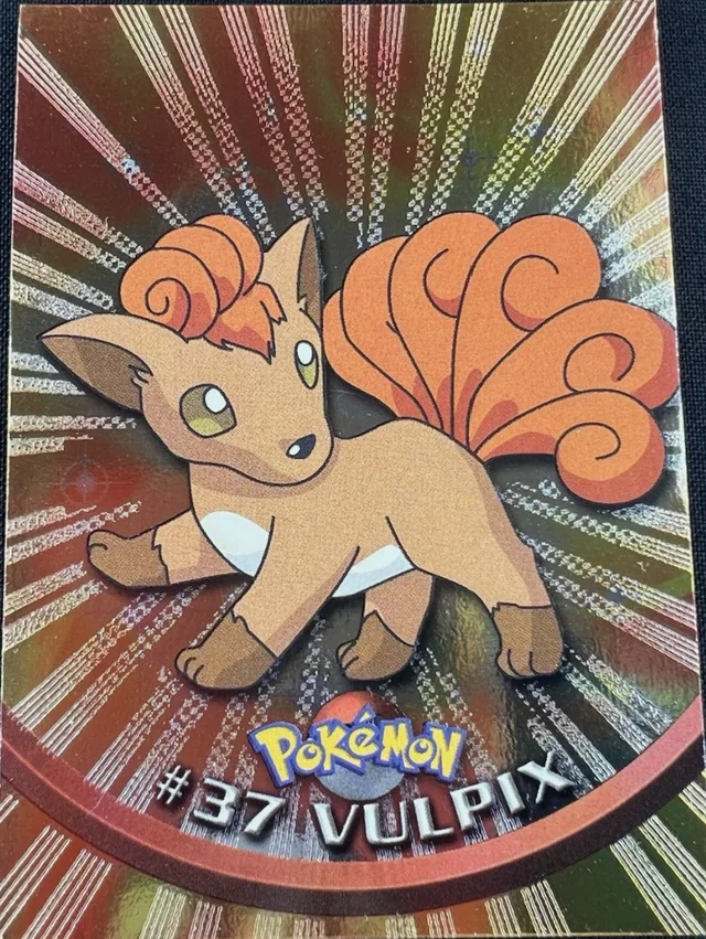Vulpix #37 2nd Print - Black Logo · Sunrays Silver Foil – 1999 Topps Pokemon TV Animation Series 1 Pokémon card