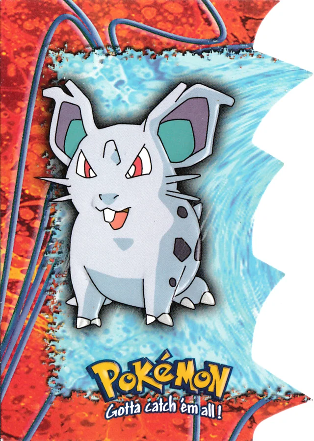 Nidoran♀ #EVO7 die-cut – 2000 Topps Pokemon TV Animation Series 3 Pokémon card
