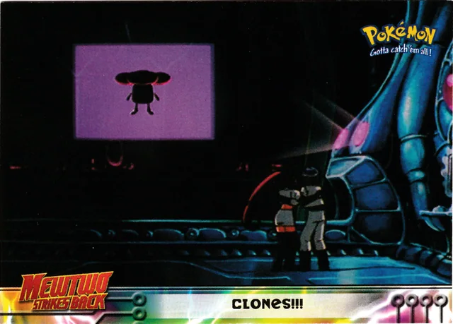 Clones!!! #29 1st Print - Blue Logo – 1999 Topps Pokemon The First Movie Pokémon card
