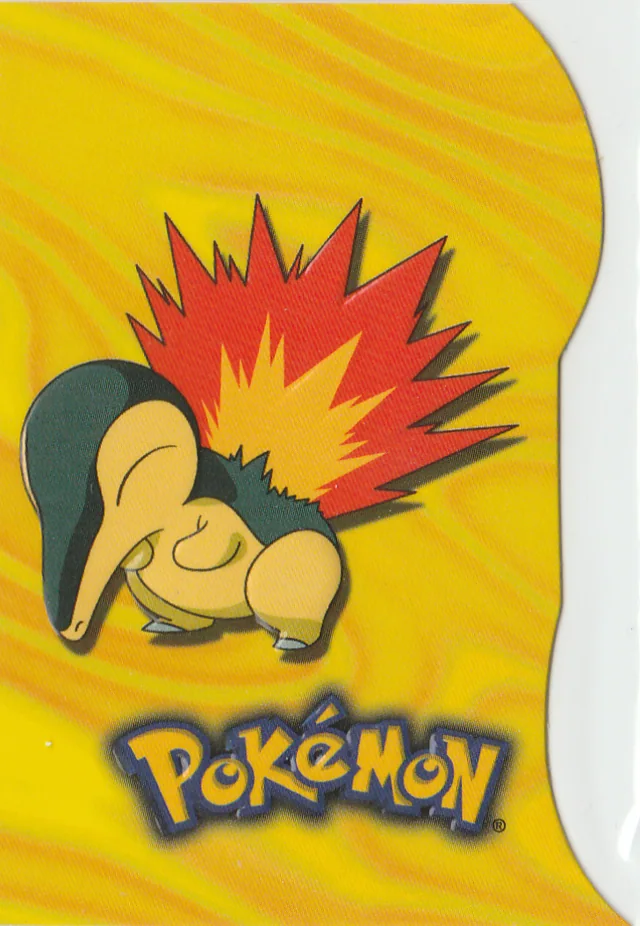 Cyndaquil #D4 die-cut – 2001 Topps Pokemon Johto Series 1 Pokémon card