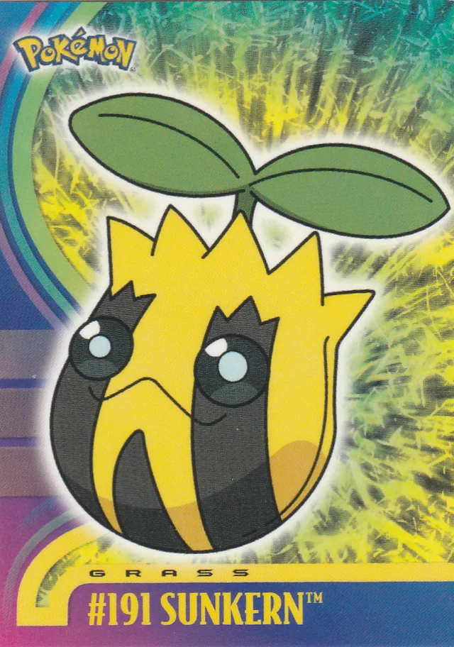 Sunkern #35 – 2001 Topps Pokemon Johto Series 1 Pokémon card