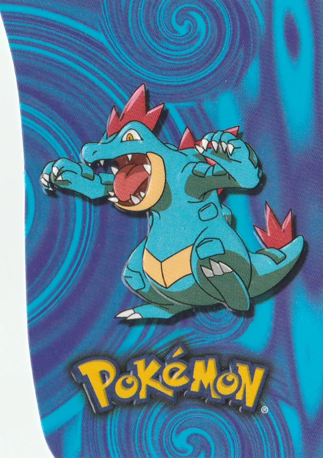 Feraligatr #D9 die-cut – 2001 Topps Pokemon Johto Series 1 Pokémon card