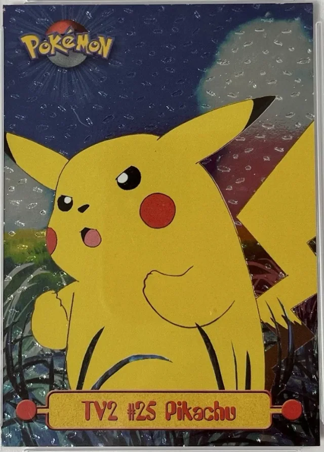 Pikachu #TV2 1999 Topps Pokemon TV Animation Series 1 Pokémon card