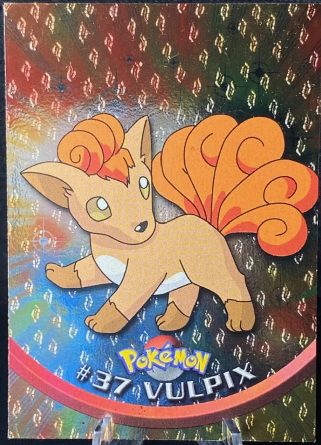 Vulpix #37 3rd Print - Black Logo · Flames Silver Foil – 1999 Topps Pokemon TV Animation Series 1 Pokémon card
