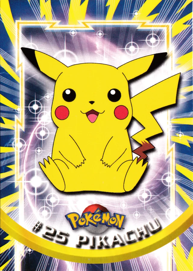 Pikachu #25 1999 Topps Pokemon TV Animation Series 1 Pokémon card