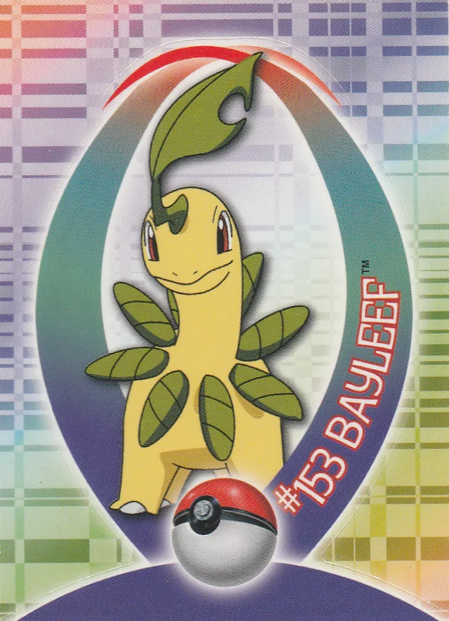Bayleef #S2 sticker – 2001 Topps Pokemon Johto Series 1 Pokémon card
