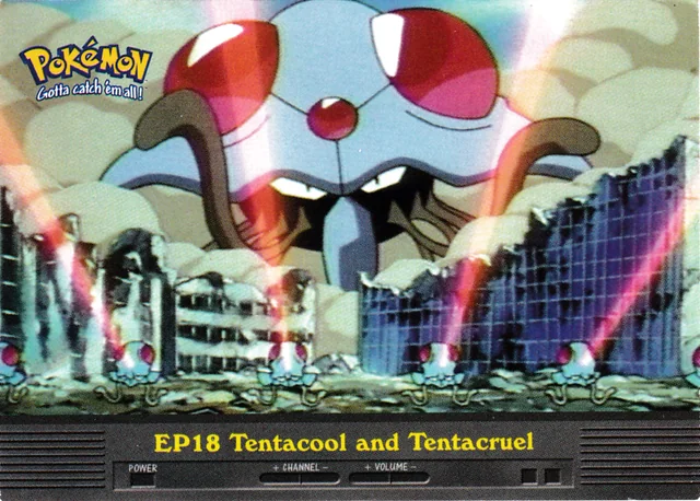 Tentacool and Tentacruel #EP18 – 2000 Topps Pokemon TV Animation Series 2 Pokémon card