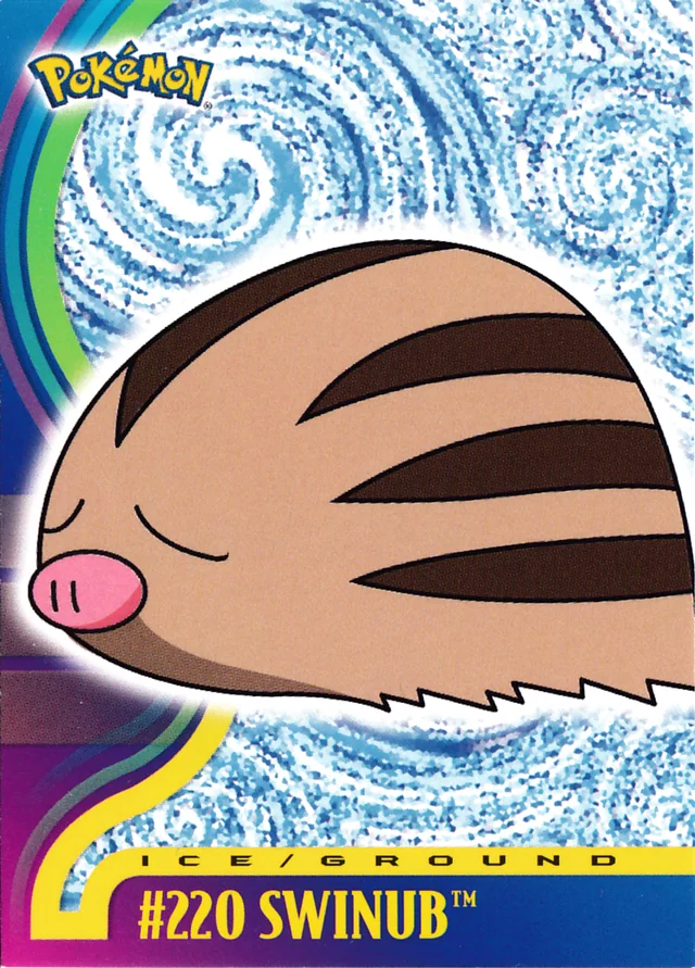Swinub #52 – 2001 Topps Pokemon Johto Series 1 Pokémon card