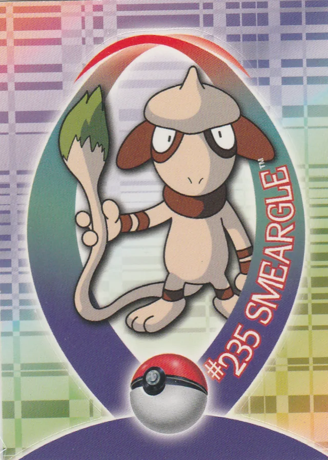 Smeargle #S58 sticker – 2001 Topps Pokemon Johto Series 1 Pokémon card