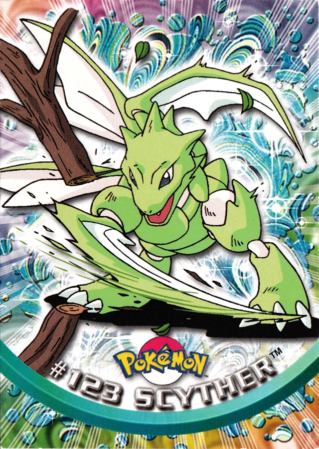 Scyther #123 – 2000 Topps Pokemon TV Animation Series 3 Pokémon card