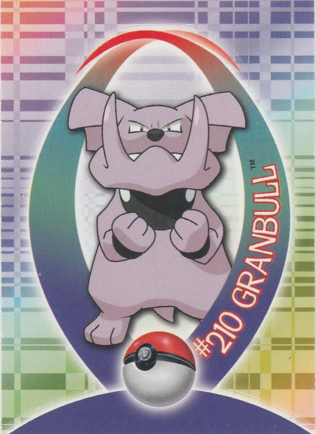 Granbull #S47 sticker – 2001 Topps Pokemon Johto Series 1 Pokémon card