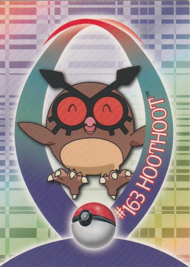 Hoothoot #S12 sticker – 2001 Topps Pokemon Johto Series 1 Pokémon card