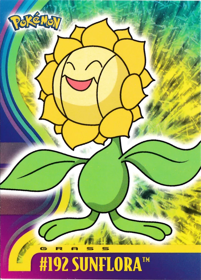 Sunflora #36 – 2001 Topps Pokemon Johto Series 1 Pokémon card