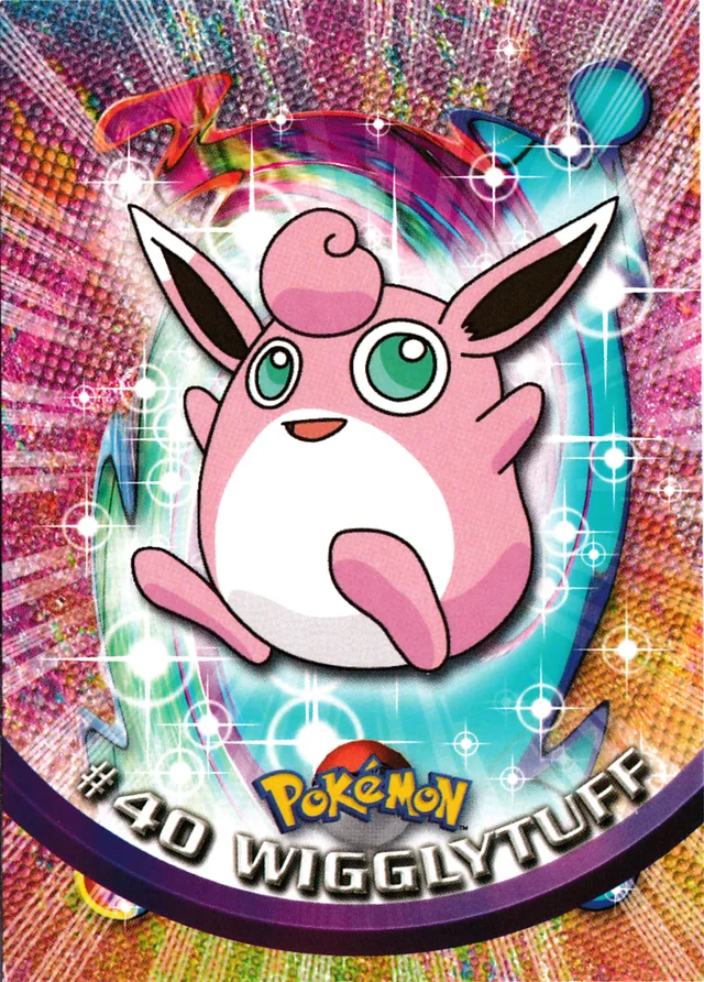 Wigglytuff #40 1st Print - Blue Logo – 1999 Topps Pokemon TV Animation Series 1 Pokémon card