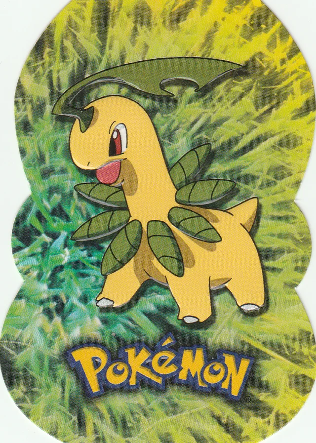 Bayleef #D2 die-cut – 2001 Topps Pokemon Johto Series 1 Pokémon card