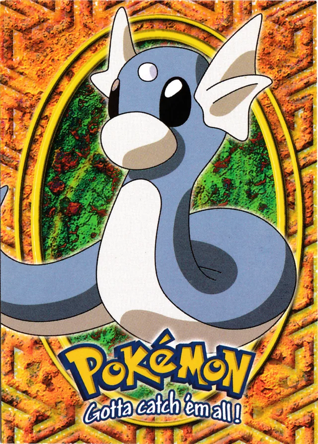 Dratini #E10 1st Print - Blue Logo – 1999 Topps Pokemon The First Movie Pokémon card