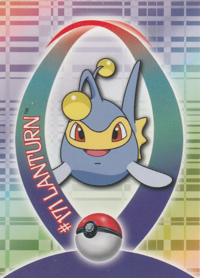 Lanturn #S19 sticker – 2001 Topps Pokemon Johto Series 1 Pokémon card