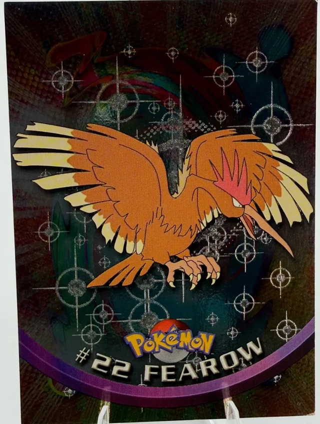Fearow #22 4th Print - Black Logo · Pokeballs Silver Foil – 1999 Topps Pokemon TV Animation Series 1 Pokémon card