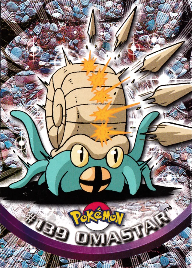 Omastar #139 2000 Topps Pokemon TV Animation Series 3 Pokémon card