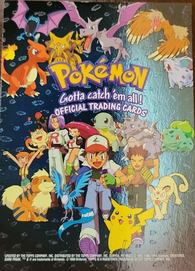 Checklist #Checklist 4th Print - Black Logo · Pokeballs Silver Foil – 1999 Topps Pokemon TV Animation Series 1 Pokémon card