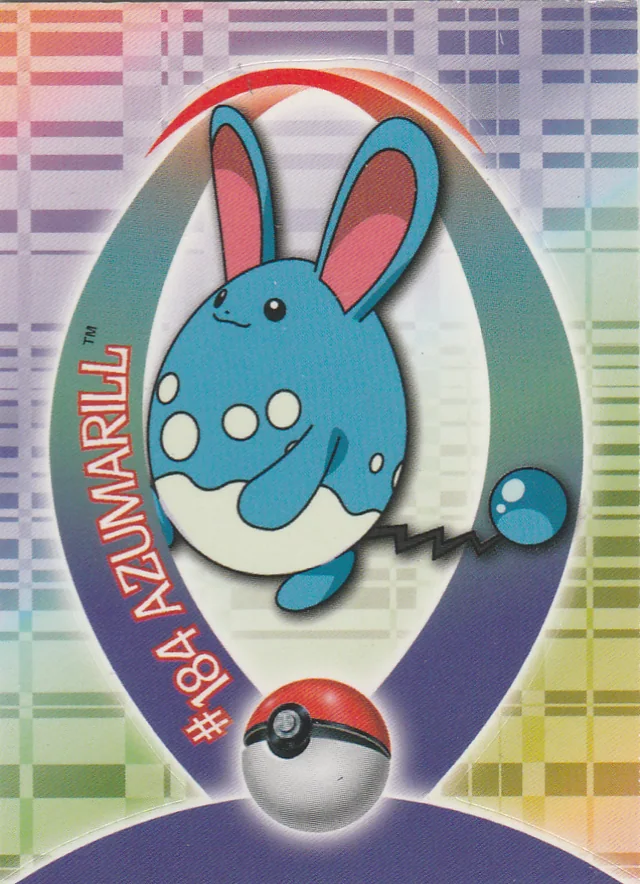Azumarill #S29 sticker – 2001 Topps Pokemon Johto Series 1 Pokémon card