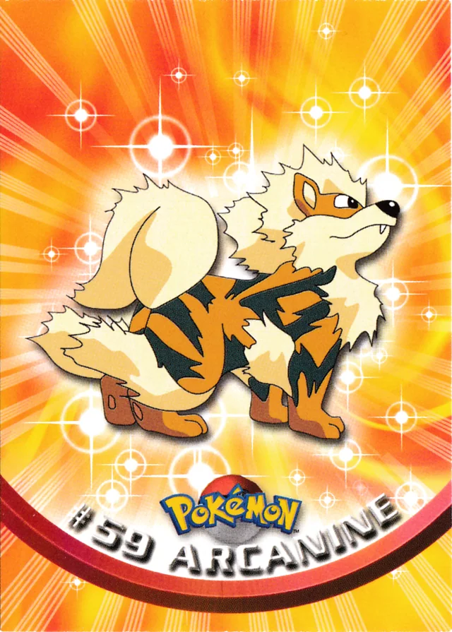 Arcanine #59 1999 Topps Pokemon TV Animation Series 1 Pokémon card